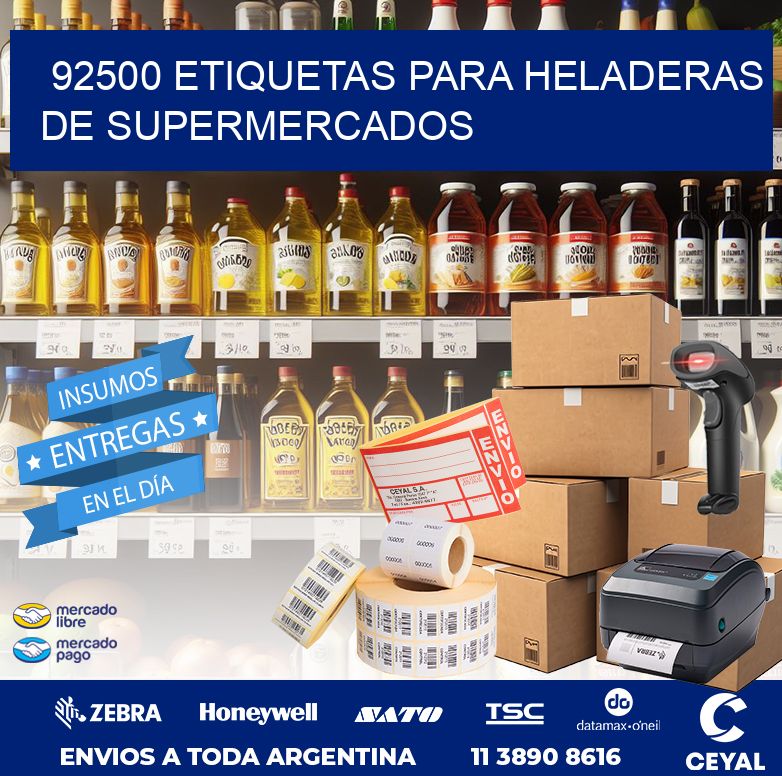 92500 ETIQUETAS PARA HELADERAS DE SUPERMERCADOS