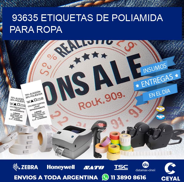 93635 ETIQUETAS DE POLIAMIDA PARA ROPA