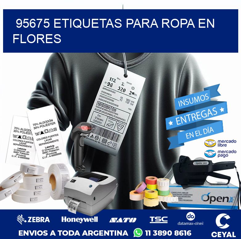 95675 ETIQUETAS PARA ROPA EN FLORES