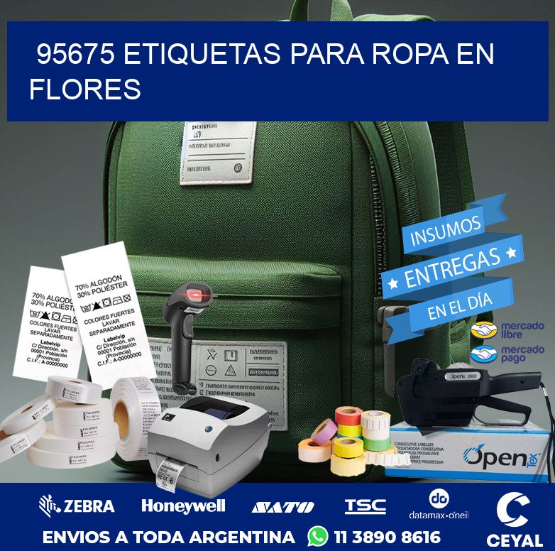 95675 ETIQUETAS PARA ROPA EN FLORES
