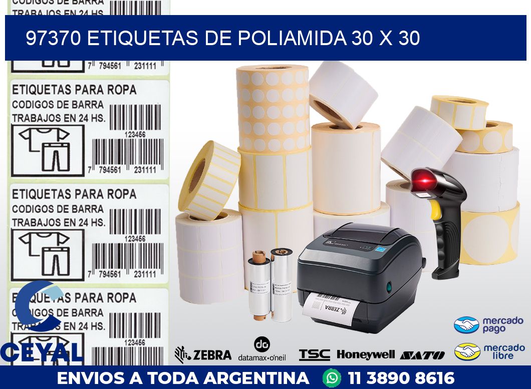 97370 ETIQUETAS DE POLIAMIDA 30 X 30