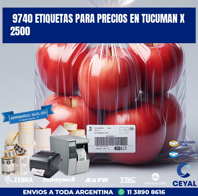 9740 ETIQUETAS PARA PRECIOS EN TUCUMAN X 2500