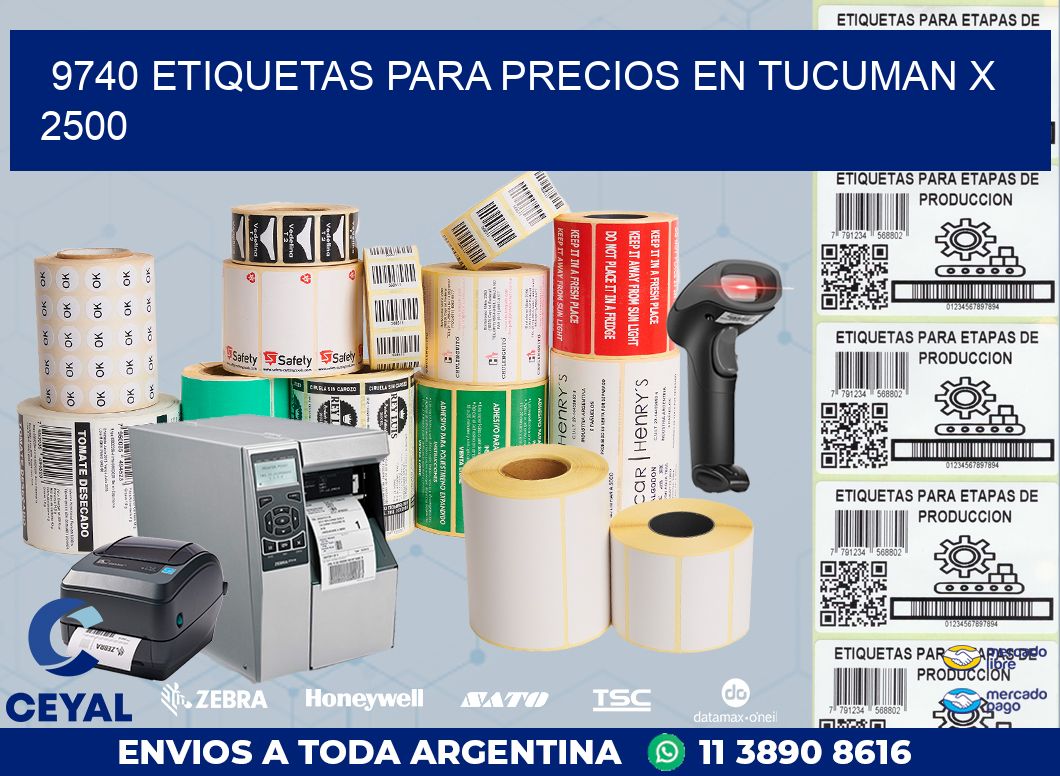 9740 ETIQUETAS PARA PRECIOS EN TUCUMAN X 2500
