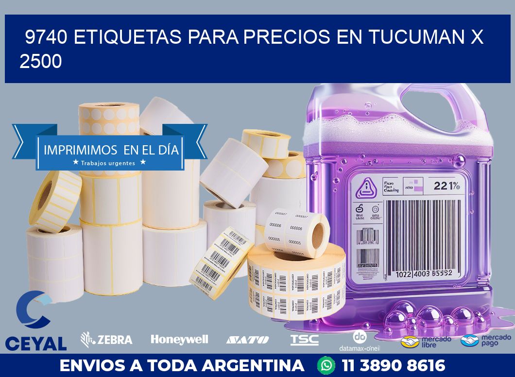 9740 ETIQUETAS PARA PRECIOS EN TUCUMAN X 2500