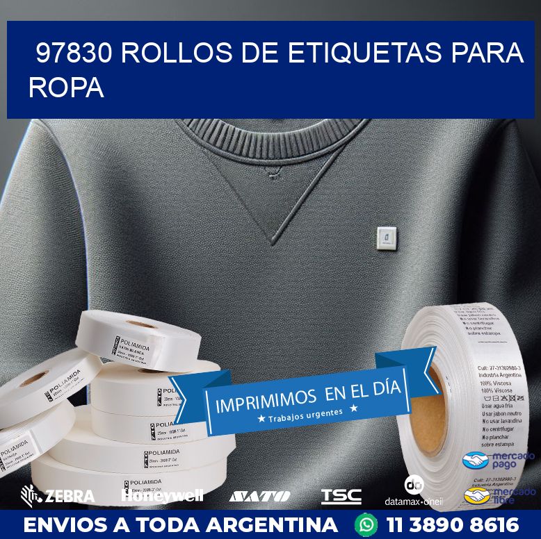 97830 ROLLOS DE ETIQUETAS PARA ROPA