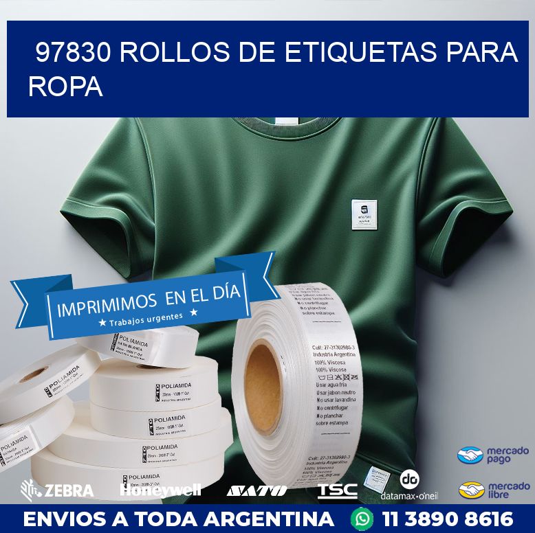 97830 ROLLOS DE ETIQUETAS PARA ROPA