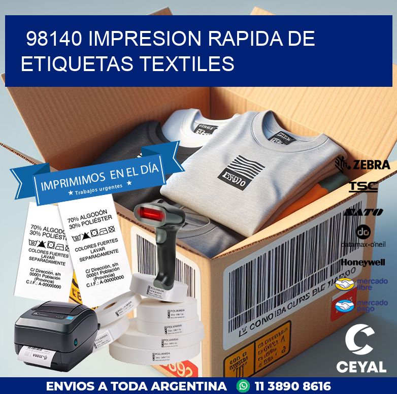 98140 IMPRESION RAPIDA DE ETIQUETAS TEXTILES