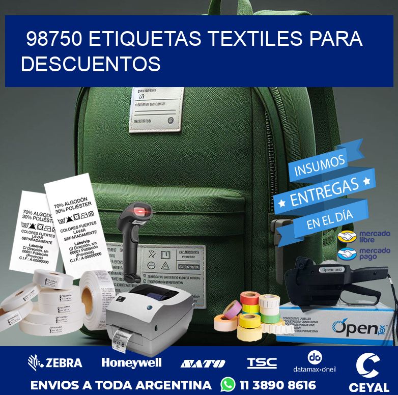 98750 ETIQUETAS TEXTILES PARA DESCUENTOS