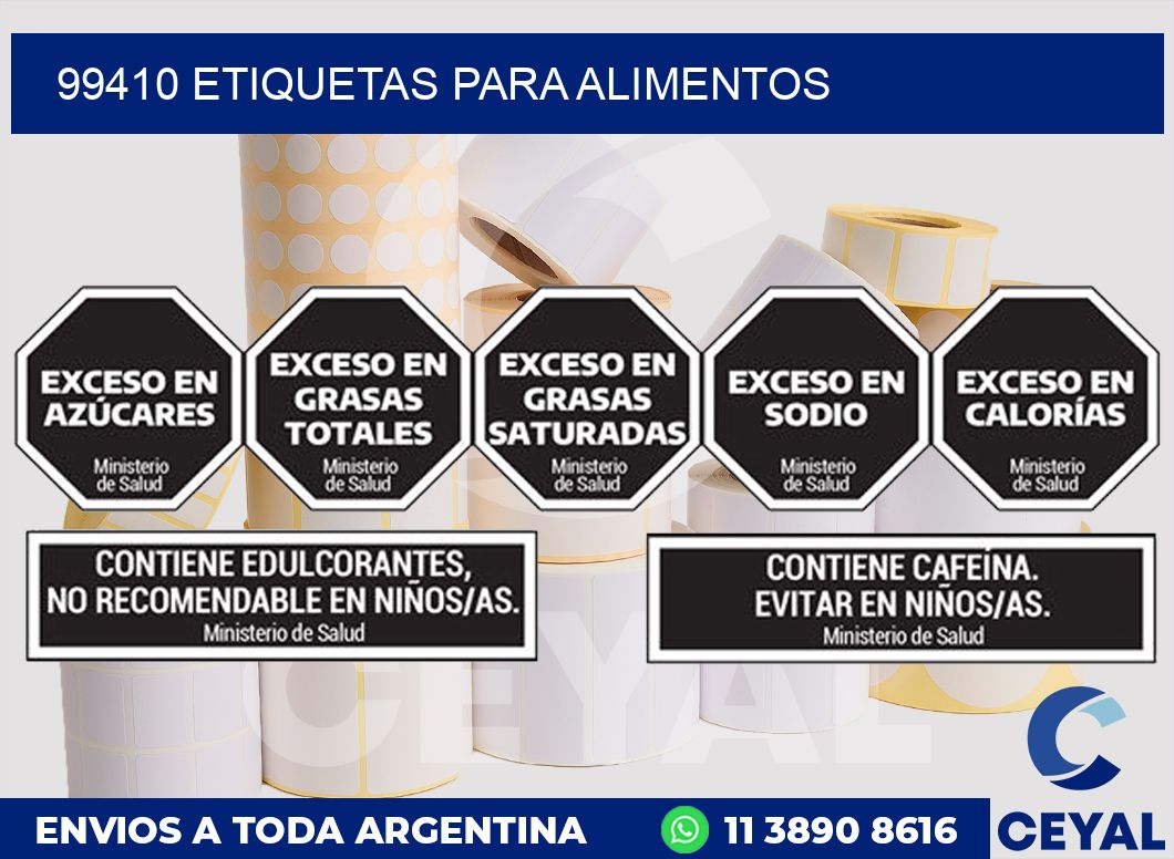 99410 ETIQUETAS PARA ALIMENTOS