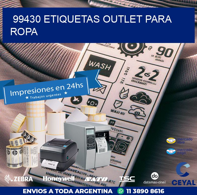 99430 ETIQUETAS OUTLET PARA ROPA