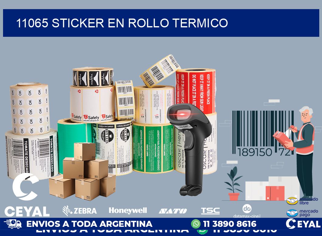 11065 STICKER EN ROLLO TERMICO