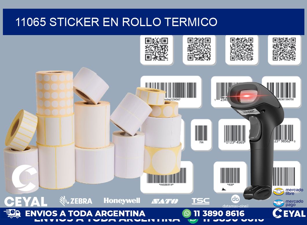 11065 STICKER EN ROLLO TERMICO