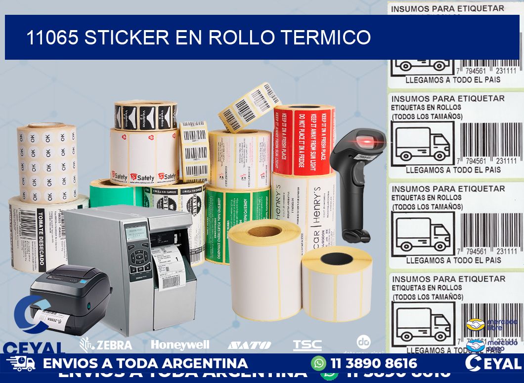 11065 STICKER EN ROLLO TERMICO