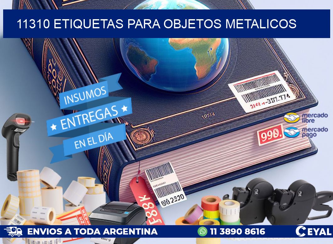 11310 etiquetas para objetos metalicos