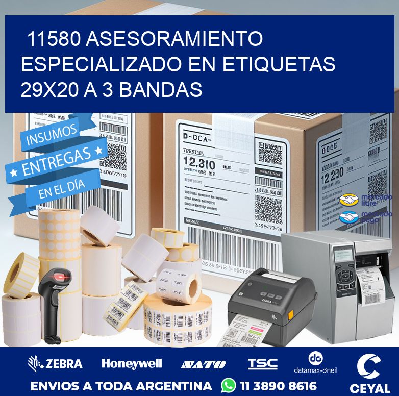 11580 ASESORAMIENTO ESPECIALIZADO EN ETIQUETAS 29X20 A 3 BANDAS