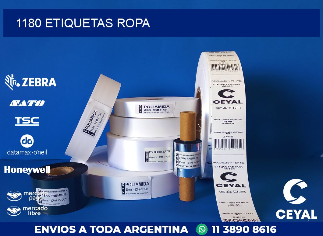 1180 ETIQUETAS ROPA