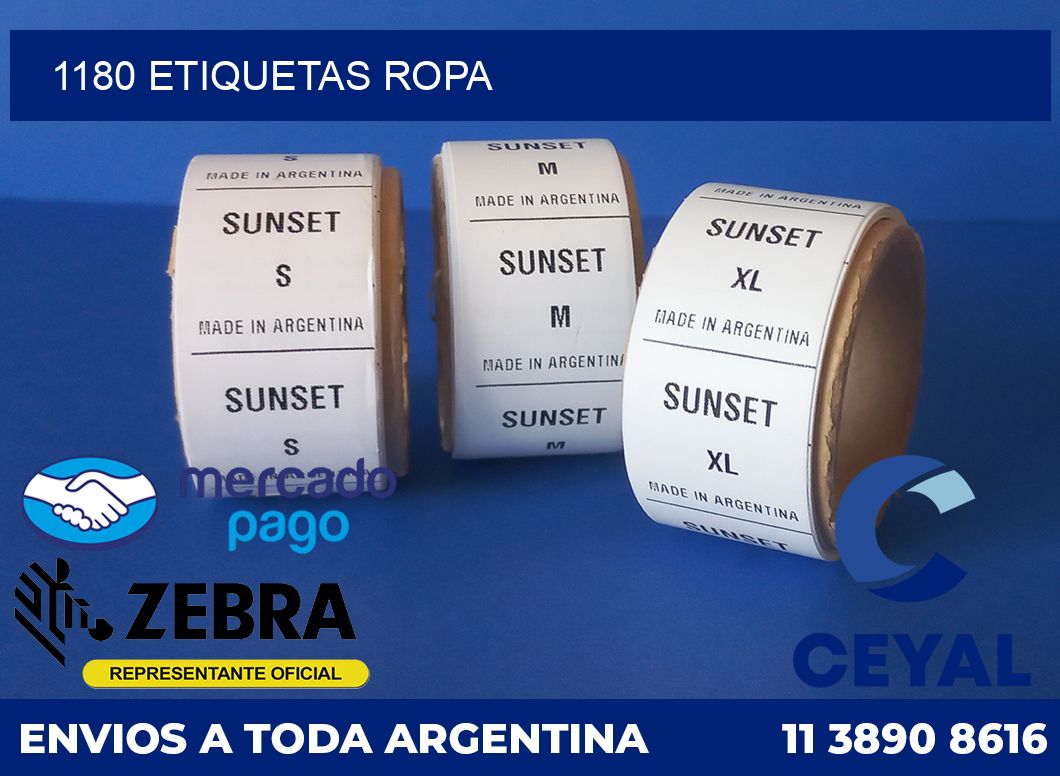 1180 ETIQUETAS ROPA