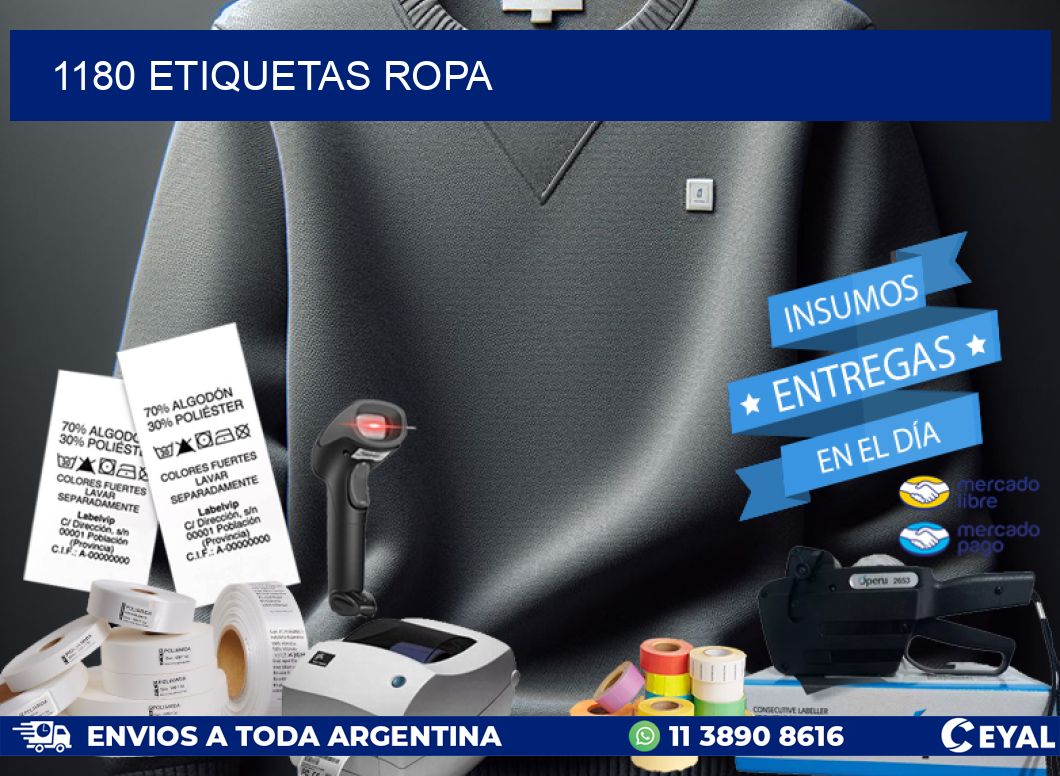 1180 ETIQUETAS ROPA