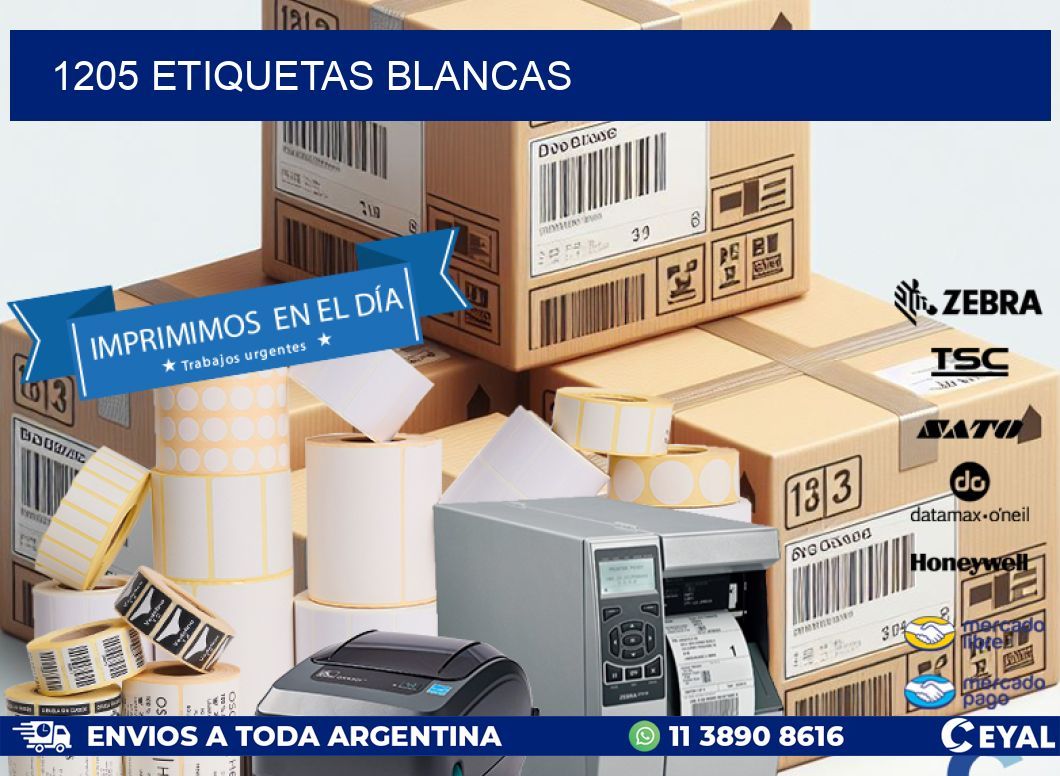 1205 ETIQUETAS BLANCAS