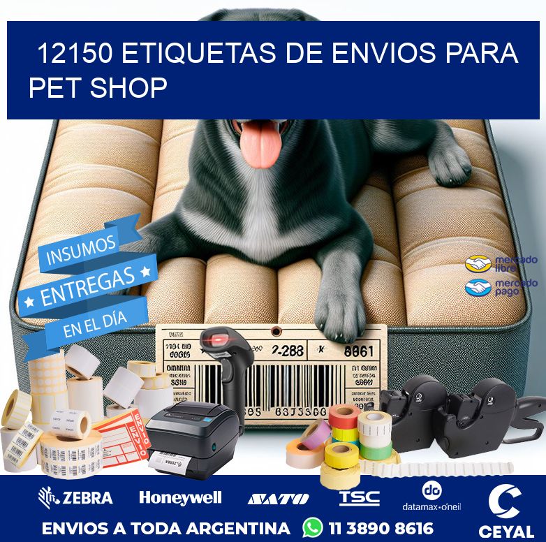 12150 ETIQUETAS DE ENVIOS PARA PET SHOP