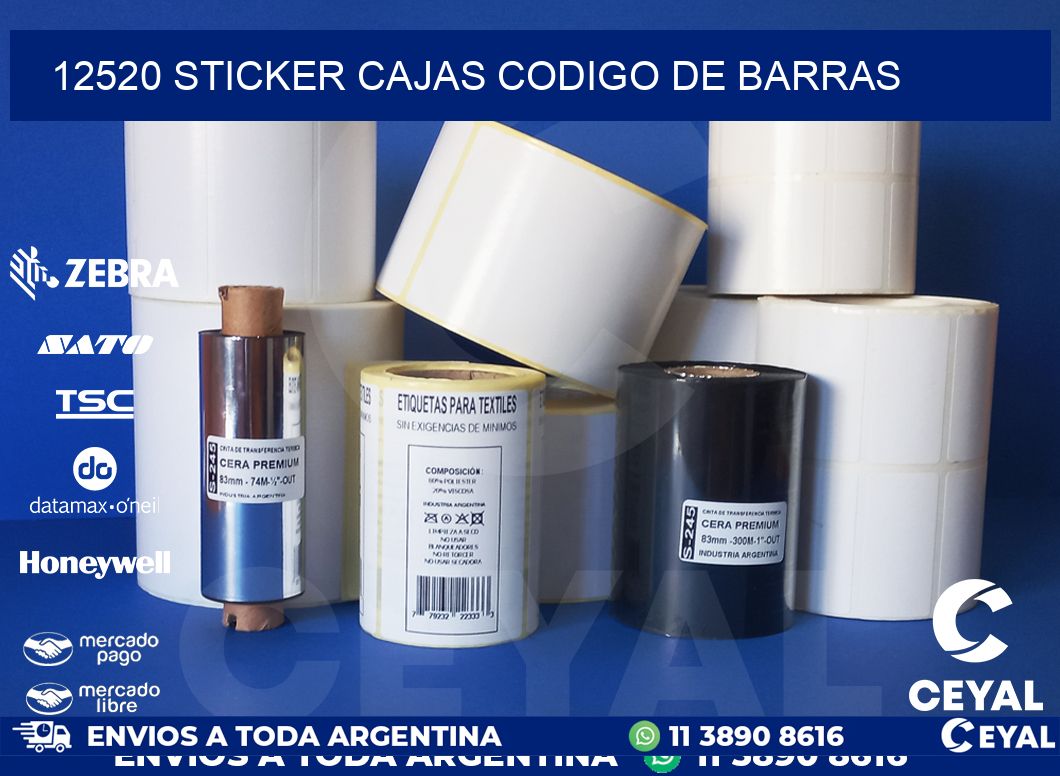 12520 STICKER CAJAS CODIGO DE BARRAS
