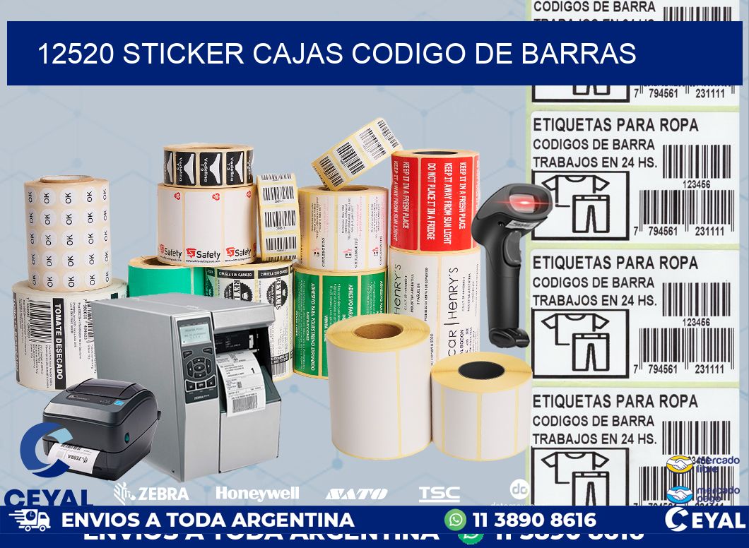 12520 STICKER CAJAS CODIGO DE BARRAS