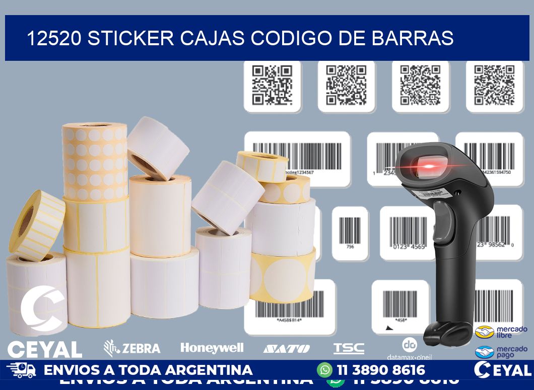 12520 STICKER CAJAS CODIGO DE BARRAS