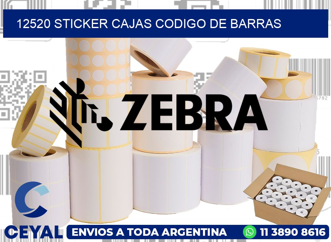 12520 STICKER CAJAS CODIGO DE BARRAS