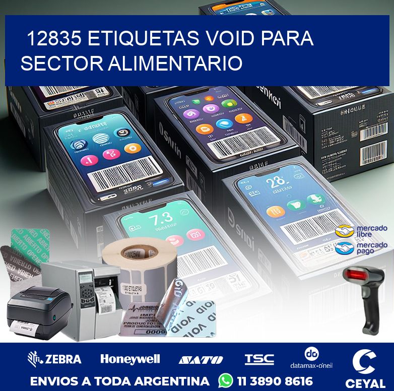 12835 ETIQUETAS VOID PARA SECTOR ALIMENTARIO