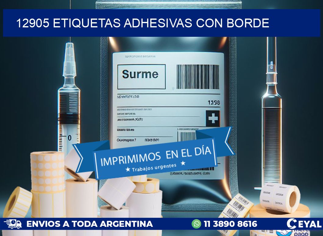 12905 ETIQUETAS ADHESIVAS CON BORDE