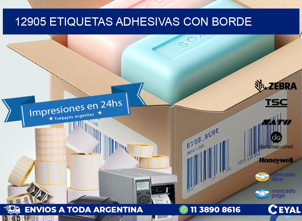 12905 ETIQUETAS ADHESIVAS CON BORDE
