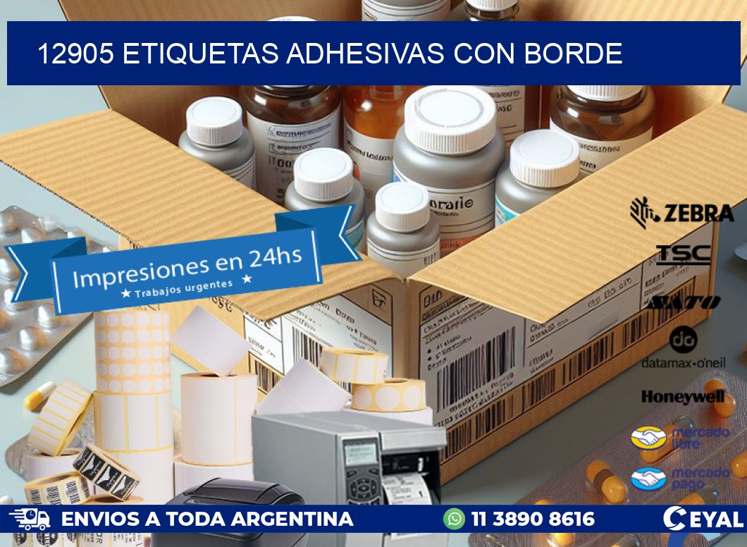 12905 ETIQUETAS ADHESIVAS CON BORDE