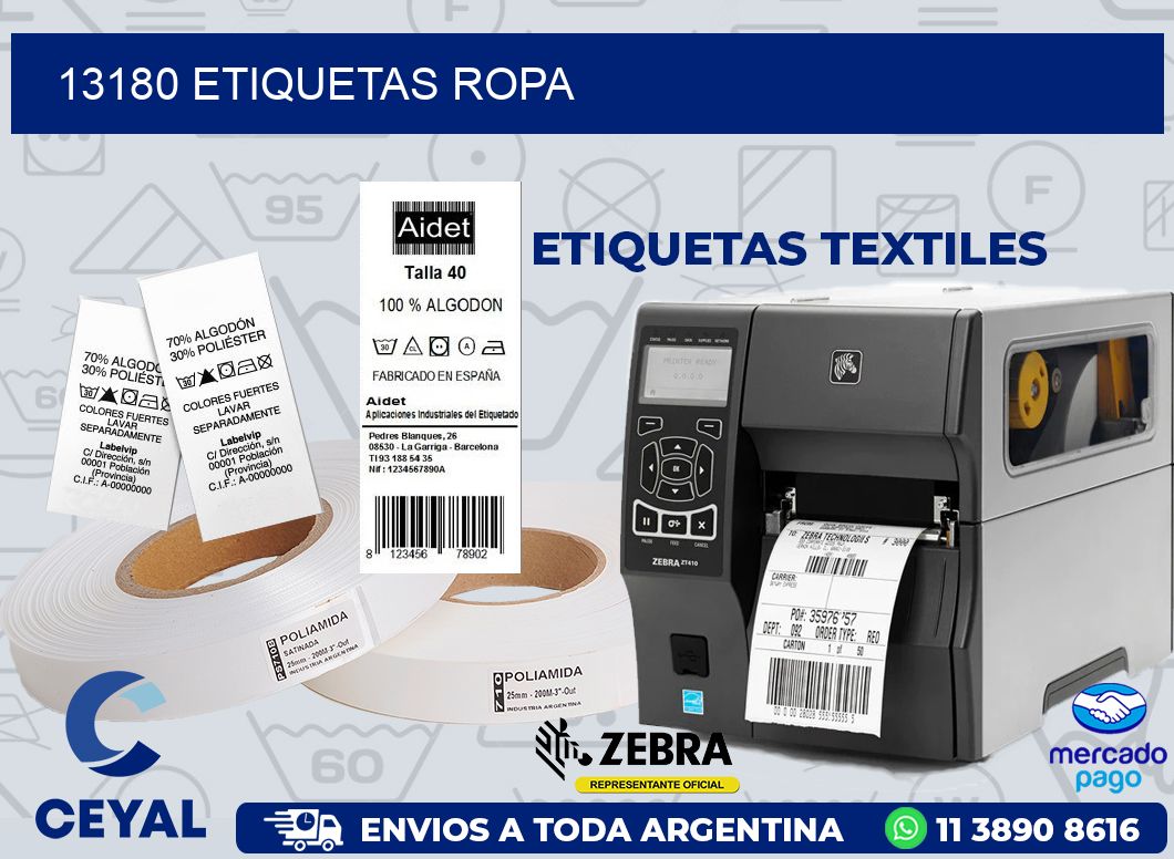 13180 ETIQUETAS ROPA