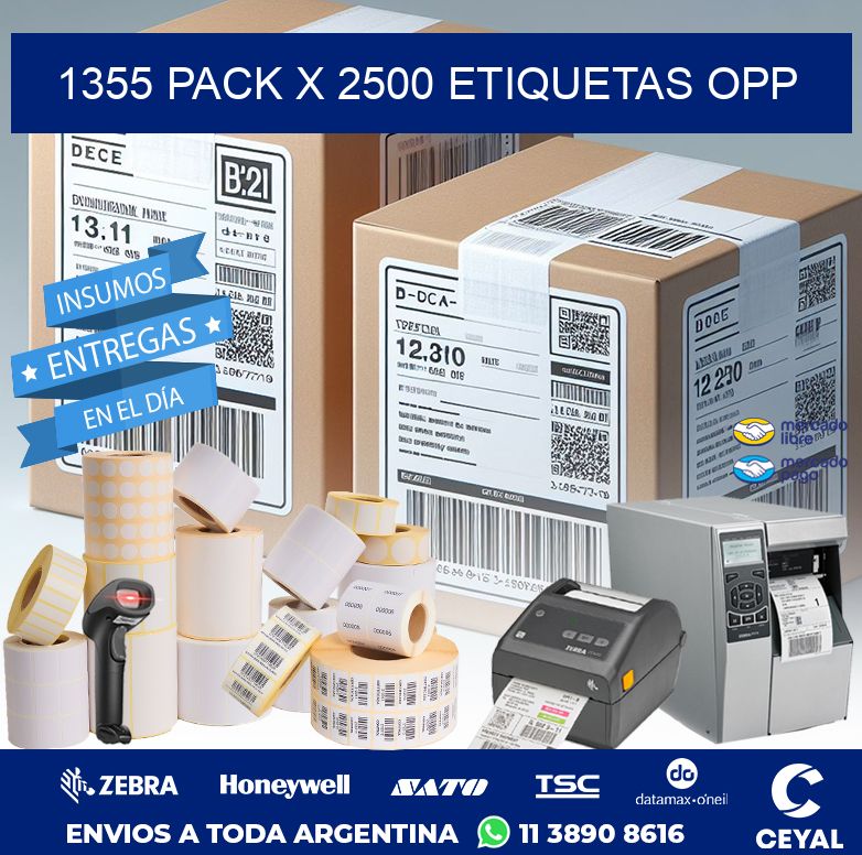 1355 PACK X 2500 ETIQUETAS OPP