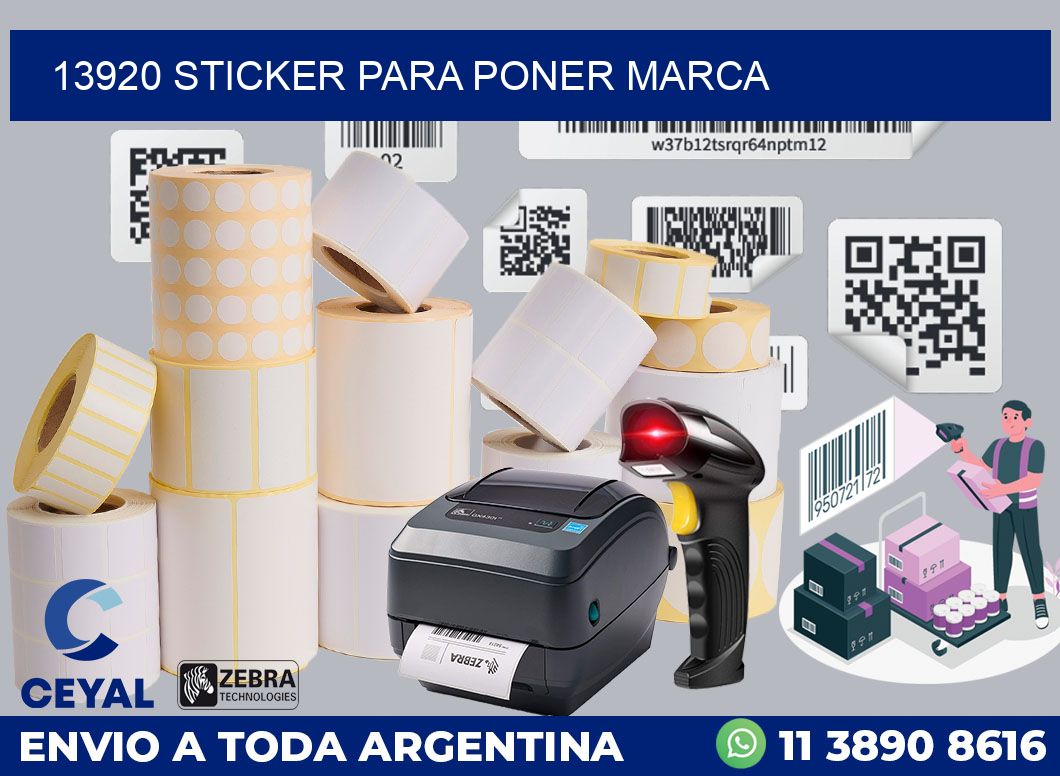 13920 STICKER PARA PONER MARCA