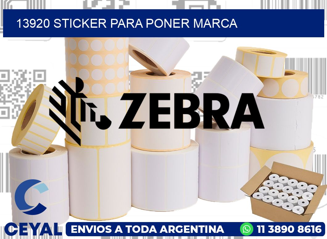 13920 STICKER PARA PONER MARCA