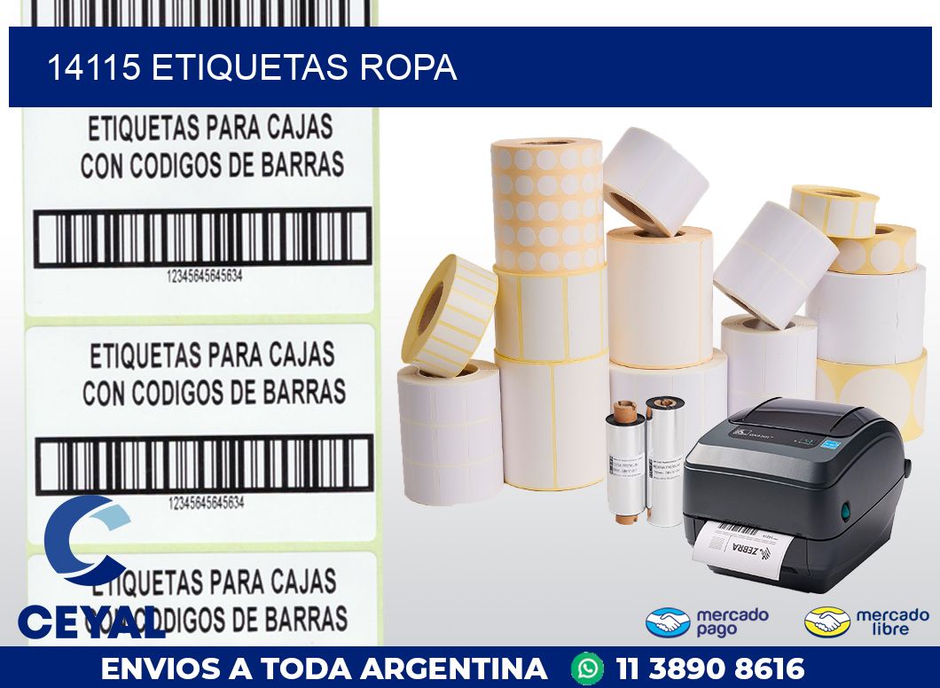 14115 ETIQUETAS ROPA