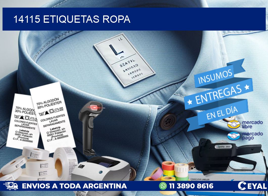 14115 ETIQUETAS ROPA