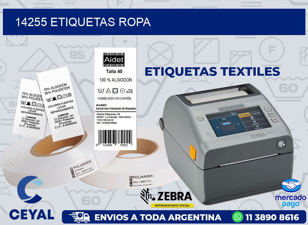 14255 ETIQUETAS ROPA