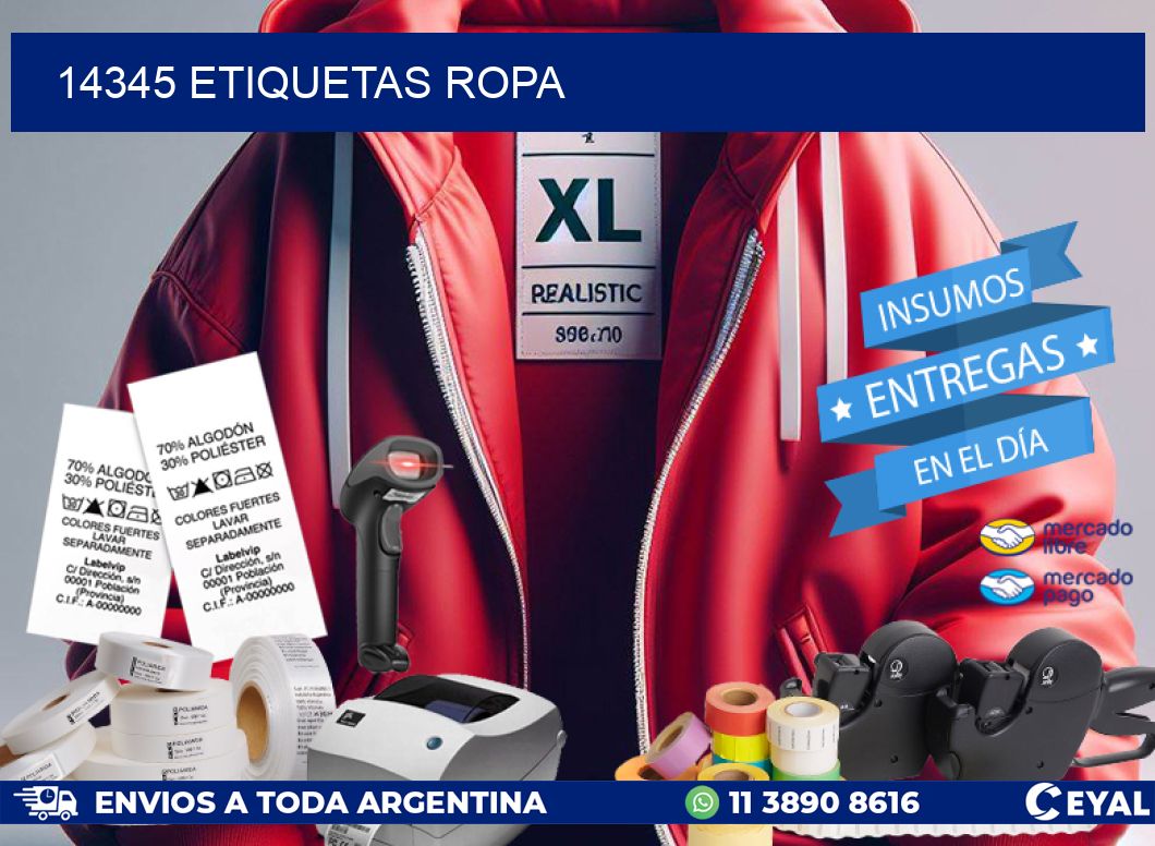 14345 ETIQUETAS ROPA