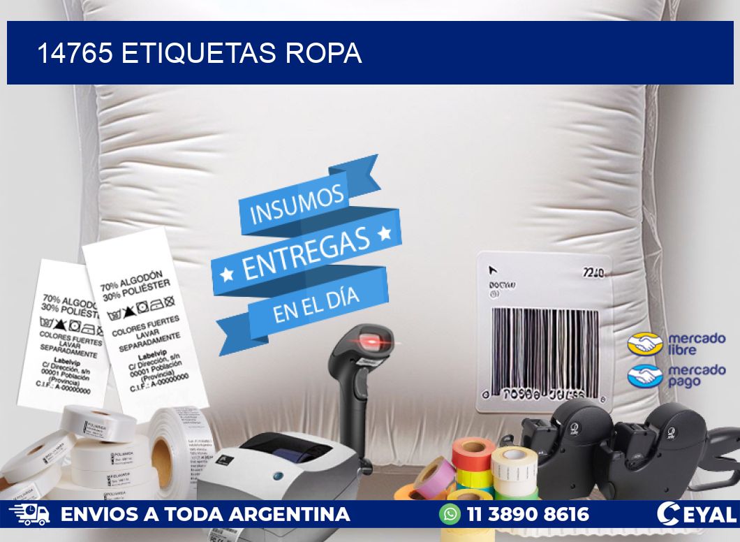 14765 ETIQUETAS ROPA