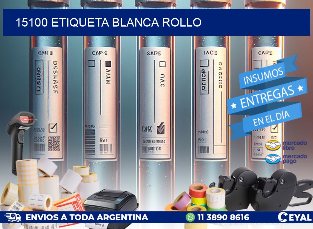 15100 etiqueta blanca rollo
