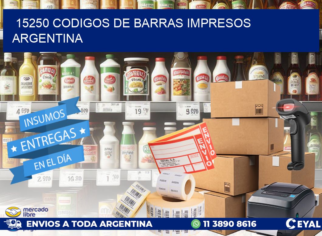 15250 Codigos de barras impresos Argentina