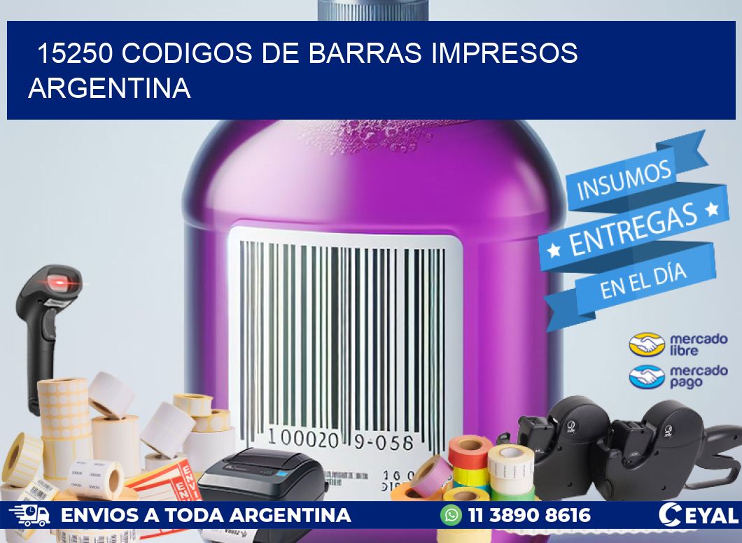 15250 Codigos de barras impresos Argentina