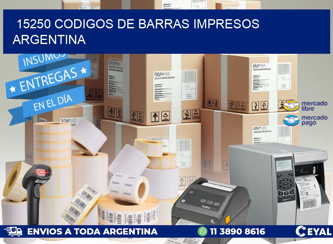 15250 Codigos de barras impresos Argentina