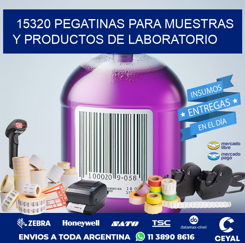 15320 PEGATINAS PARA MUESTRAS Y PRODUCTOS DE LABORATORIO