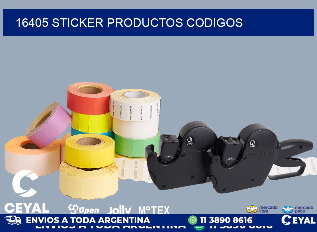 16405 sticker productos codigos
