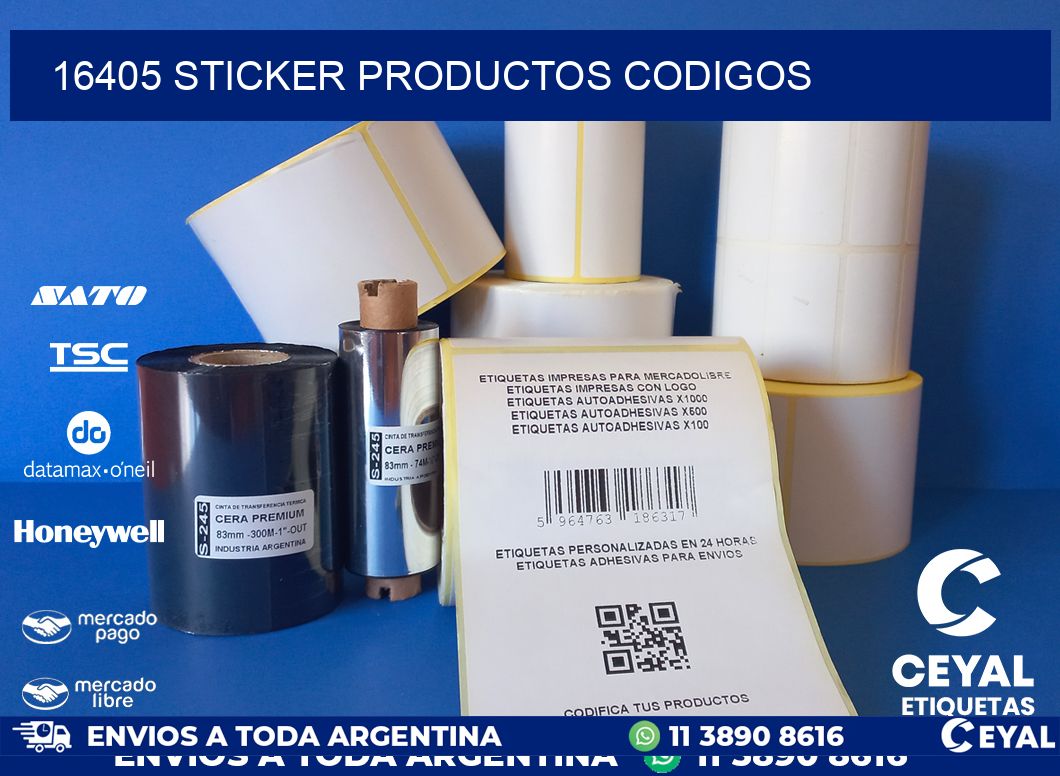 16405 sticker productos codigos
