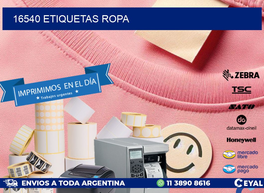 16540 ETIQUETAS ROPA