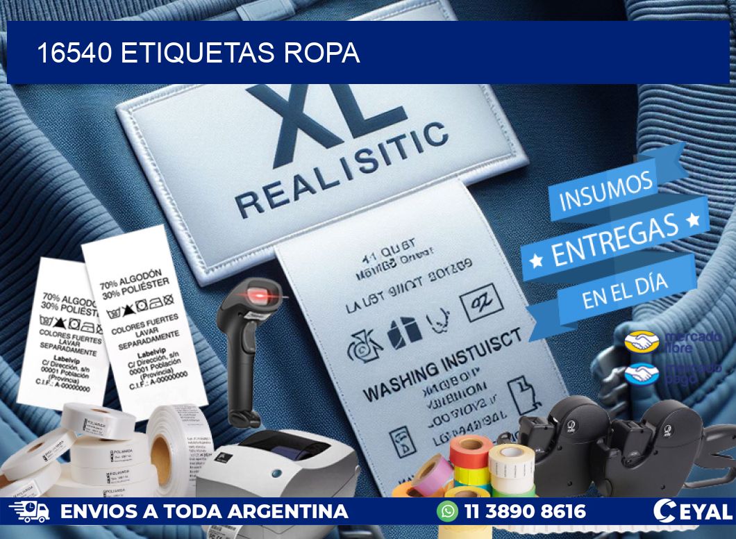 16540 ETIQUETAS ROPA